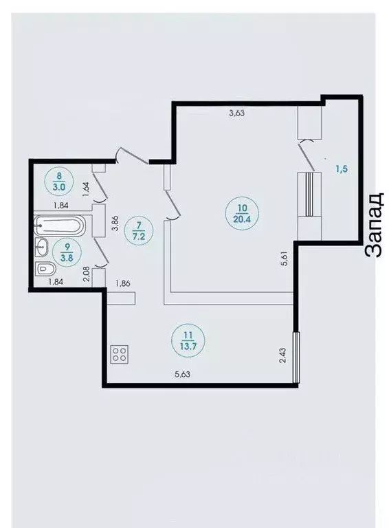 1-к кв. Самарская область, Тольятти ул. Лизы Чайкиной, 66А (48.1 м) - Фото 1