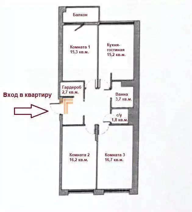 4-к кв. Пермский край, Пермь ул. Карпинского, 50 (83.0 м) - Фото 2