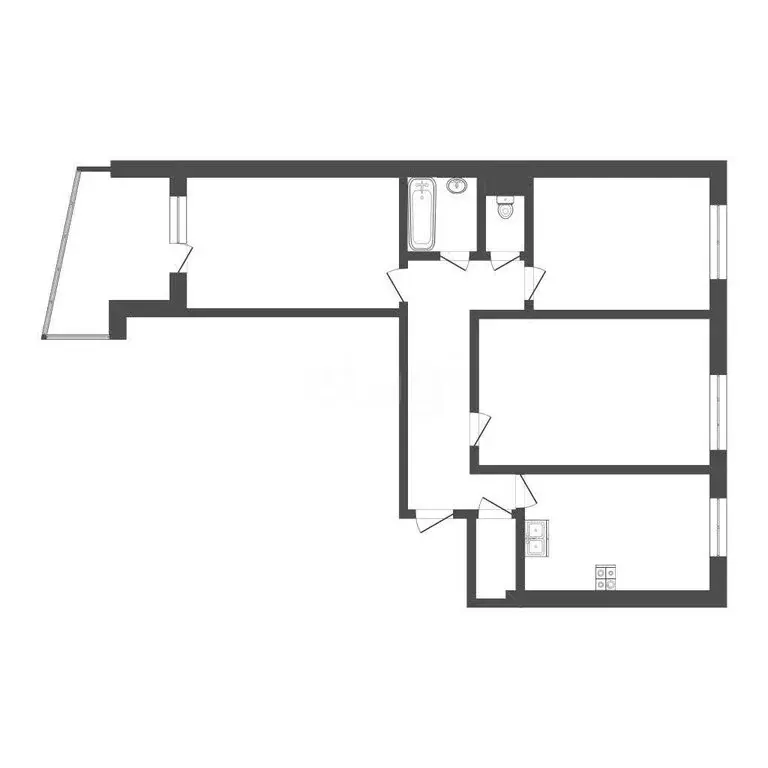 3-комнатная квартира: Тула, улица Галкина, 13 (66.4 м) - Фото 0