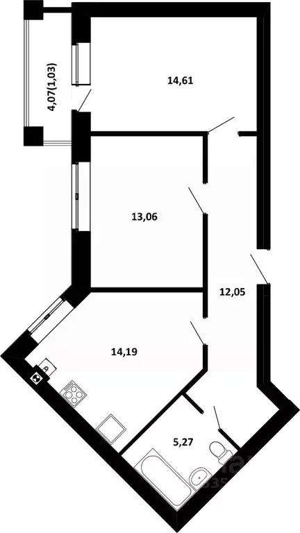 2-к кв. Ивановская область, Иваново ул. 1-я Балинская (59.18 м) - Фото 0