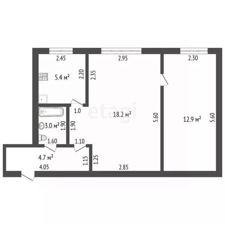 2-к кв. Мордовия, Рузаевка ул. Маяковского, 98 (44.2 м) - Фото 2