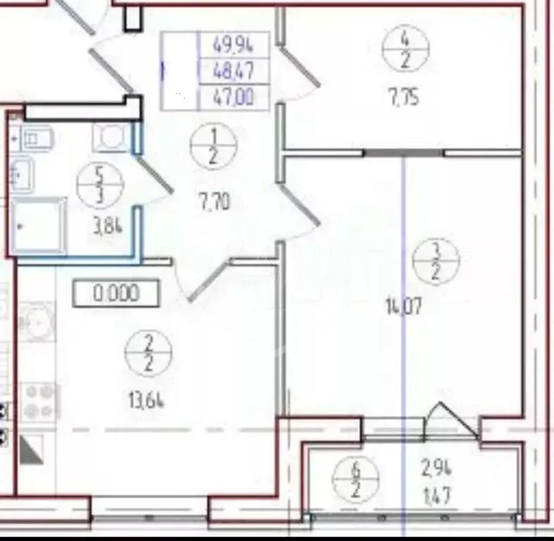 1-к кв. Калининградская область, Гурьевский муниципальный округ, пос. ... - Фото 1