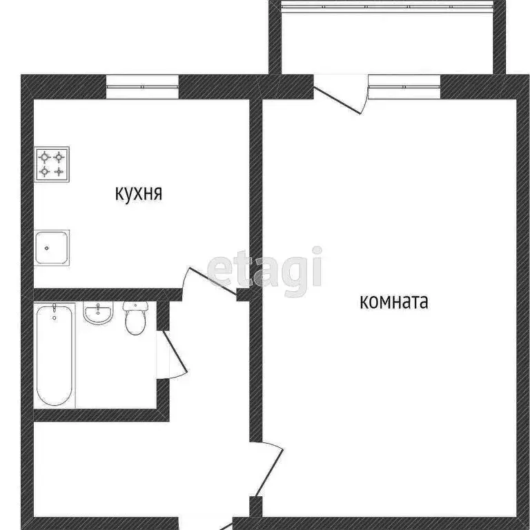 1-комнатная квартира: Златоуст, улица Машиностроителей, 40 (30.3 м) - Фото 1