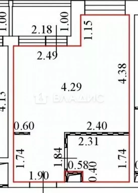 Студия Московская область, Пушкино ул. Антона Ветчинова, 4 (24.3 м) - Фото 2