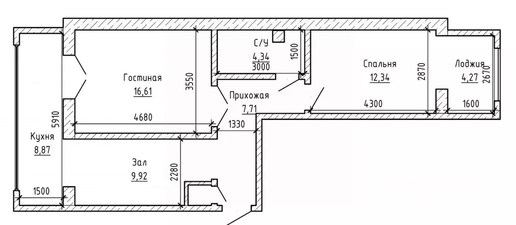 2-к кв. Кабардино-Балкария, Нальчик просп. Шогенцукова (65.0 м) - Фото 2