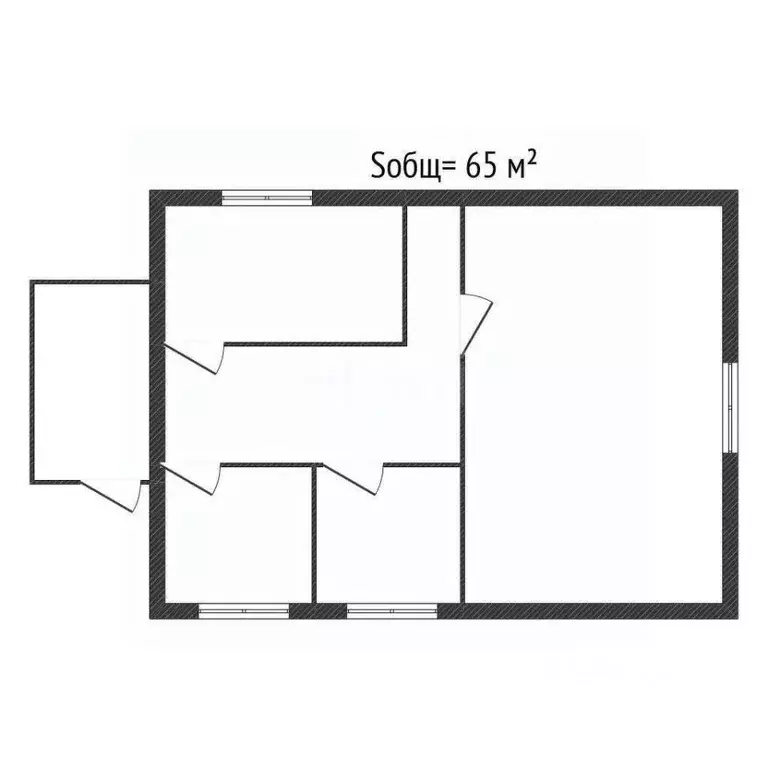 Дом в Брянская область, Клинцы пер. 2-й Щорса (65 м) - Фото 1