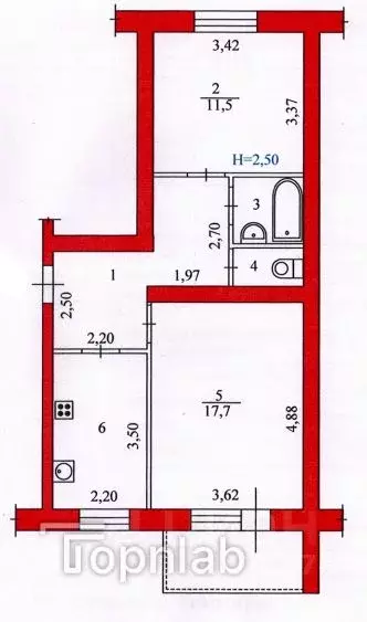 2-к кв. Волгоградская область, Волгоград Рабочий поселок Горьковский ... - Фото 2
