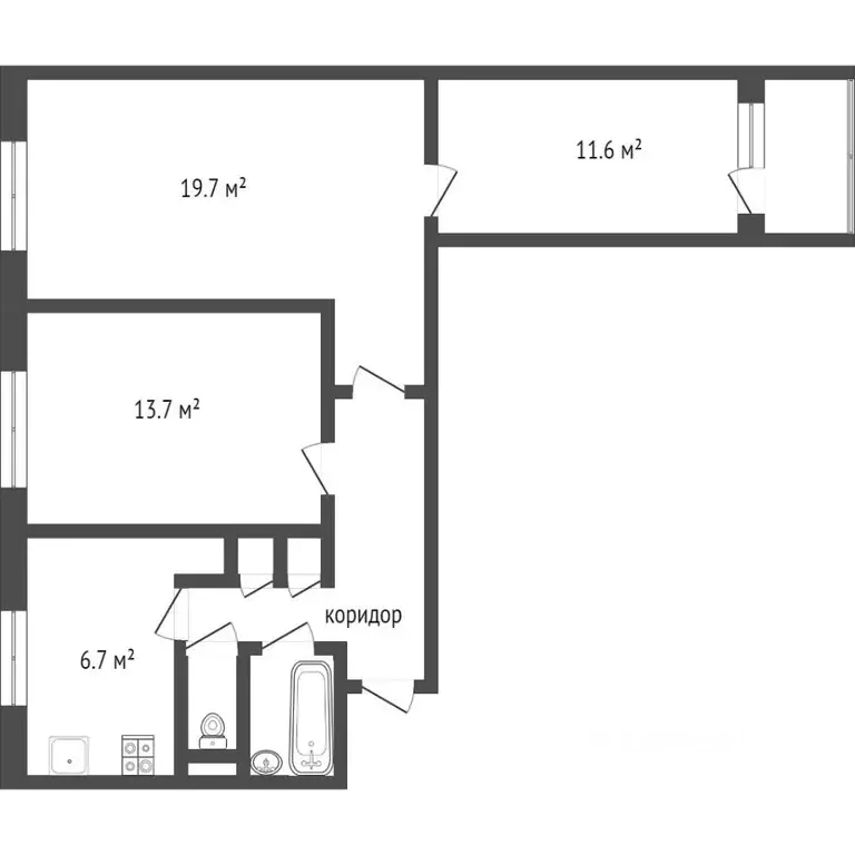 3-к кв. Москва ул. Твардовского, 21К1 (65.5 м) - Фото 2