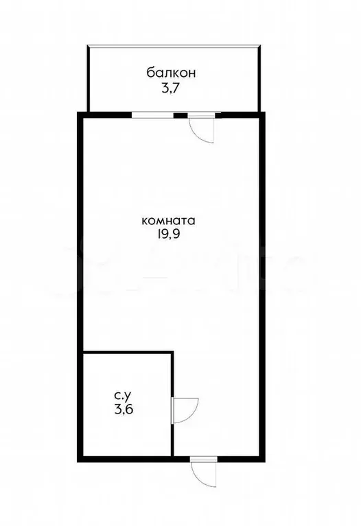 Квартира-студия, 27 м, 6/18 эт. - Фото 0