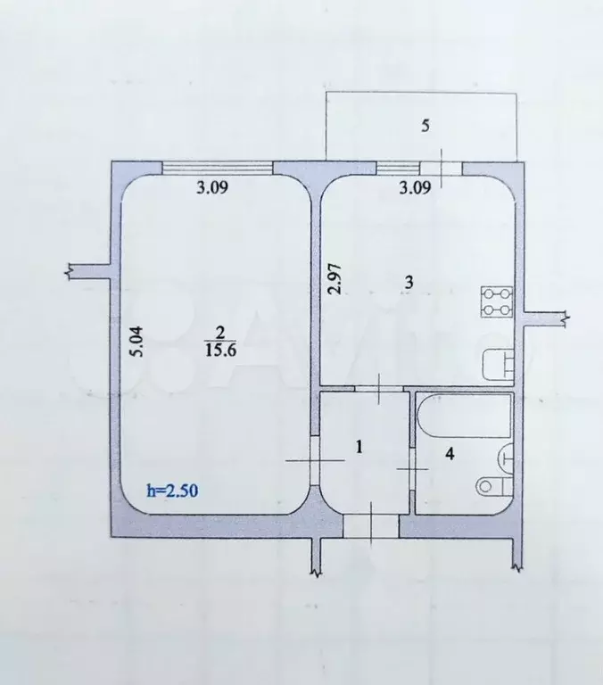 1-к. квартира, 31 м, 8/10 эт. - Фото 0
