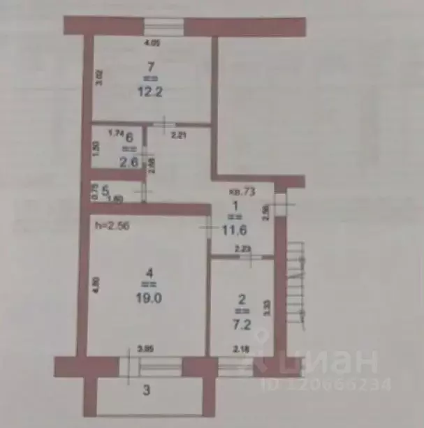 2-к кв. Нижегородская область, Богородск ул. Чернышевского, 2 (55.1 м) - Фото 2