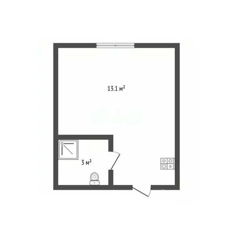 Студия Алтайский край, Барнаул ул. Антона Петрова, 197 (13.1 м) - Фото 2