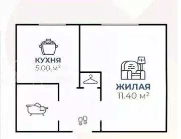 1-к кв. Волгоградская область, Волгоград ул. Аренского, 2/1 (21.5 м) - Фото 2