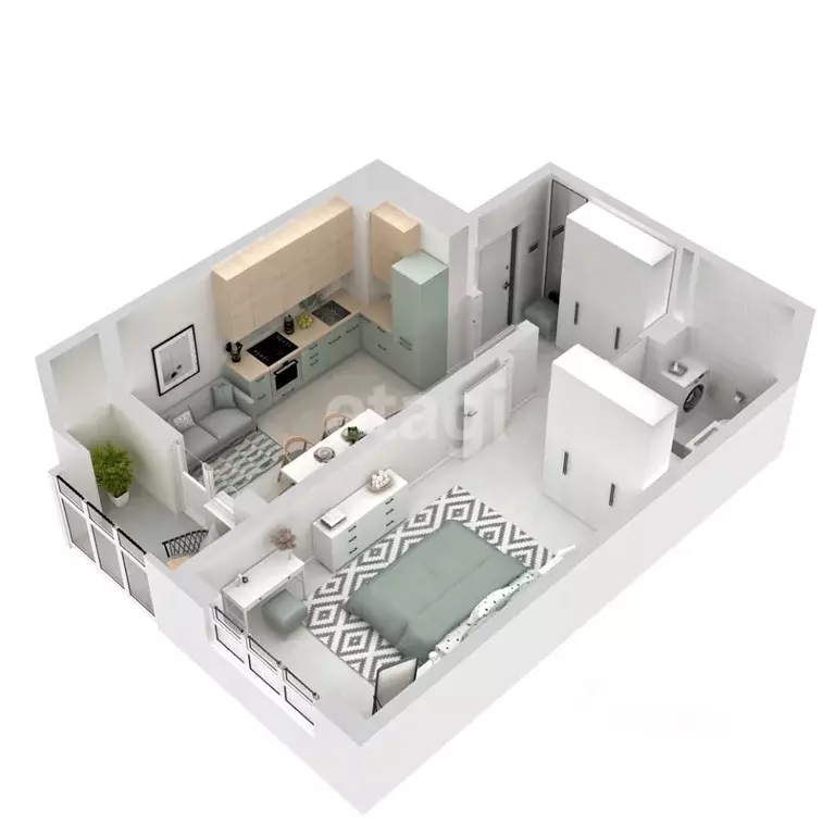 1-к кв. Крым, Симферопольский район, с. Мирное Крокус жилой комплекс ... - Фото 1