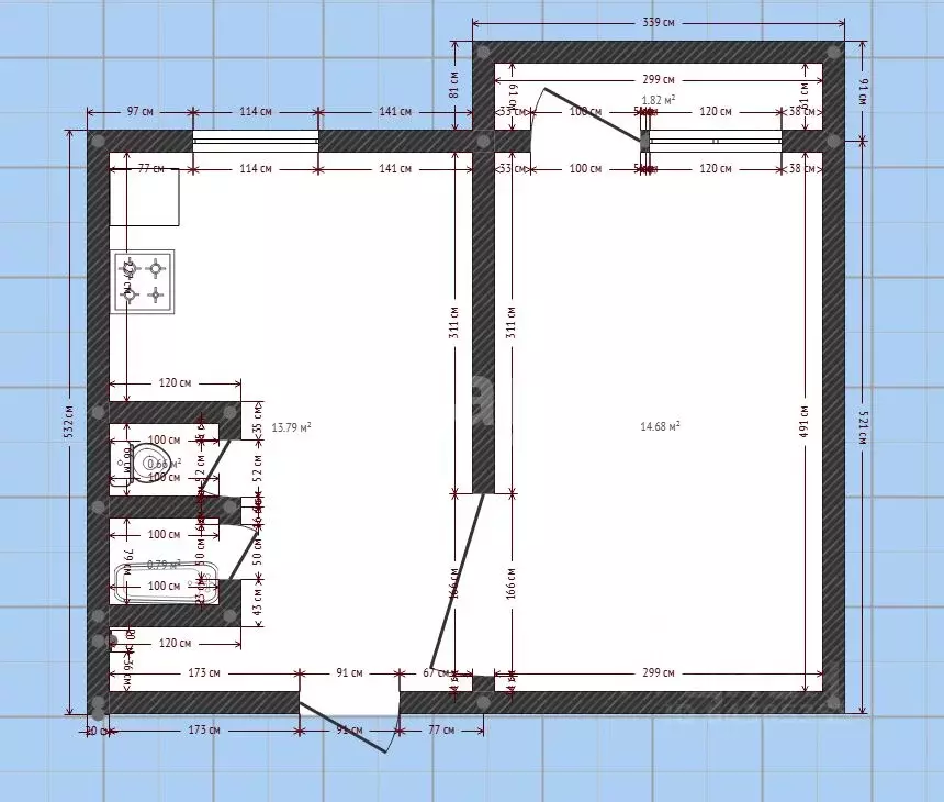 1-к кв. Алтайский край, Барнаул ул. Антона Петрова, 239 (33.9 м) - Фото 2