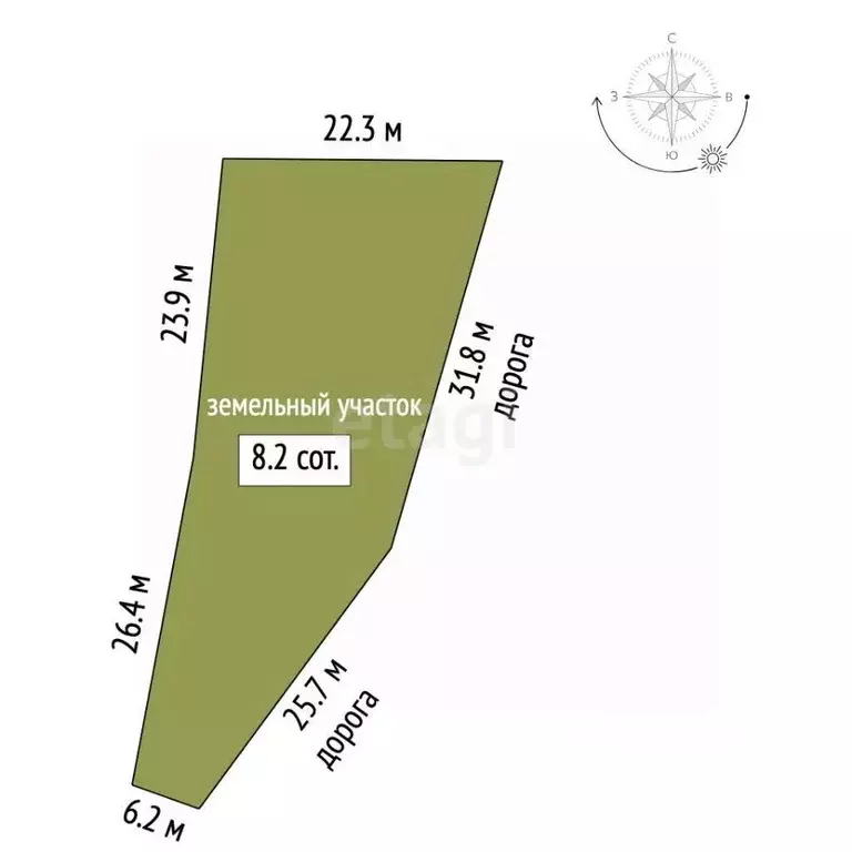 Участок в Крым, Черноморский район, с. Межводное ш. Черноморское (8.23 ... - Фото 2