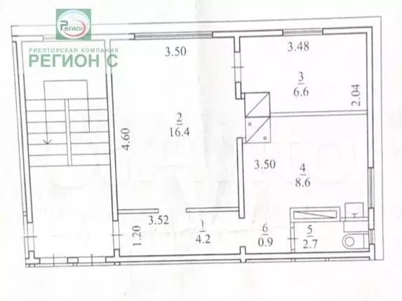 2-к. квартира, 39,4 м, 2/2 эт. - Фото 1