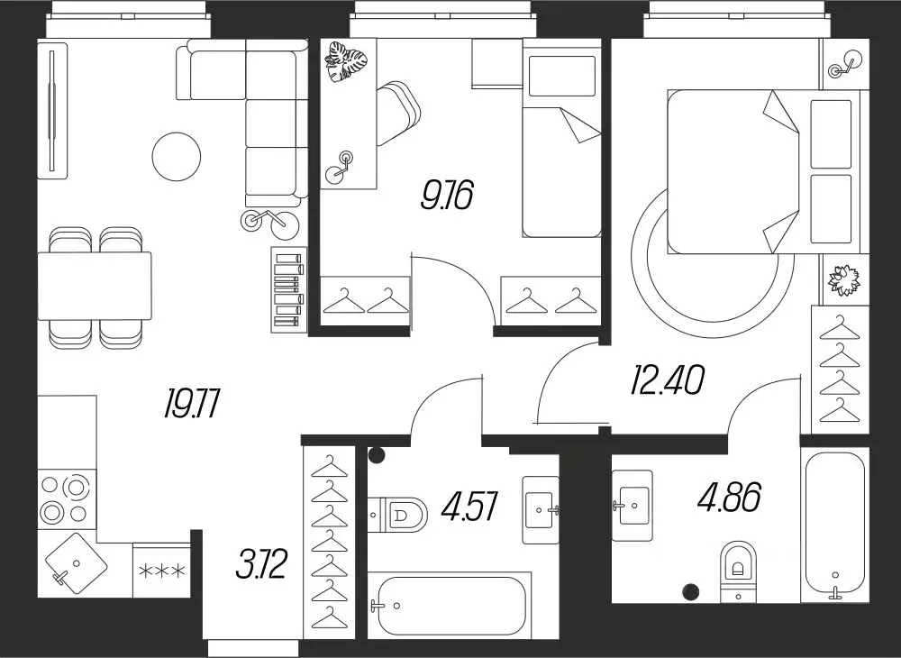 2-к кв. Тульская область, Тула городской округ, с. Осиновая Гора, ... - Фото 1