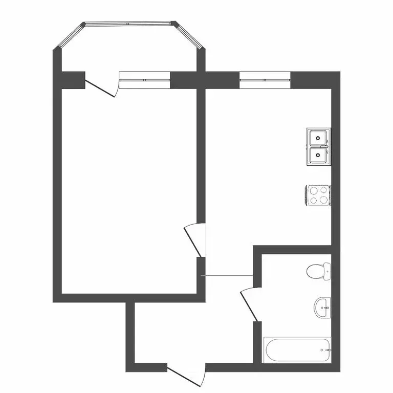 1-комнатная квартира: Тюмень, Западносибирская улица, 18 (34.6 м) - Фото 1