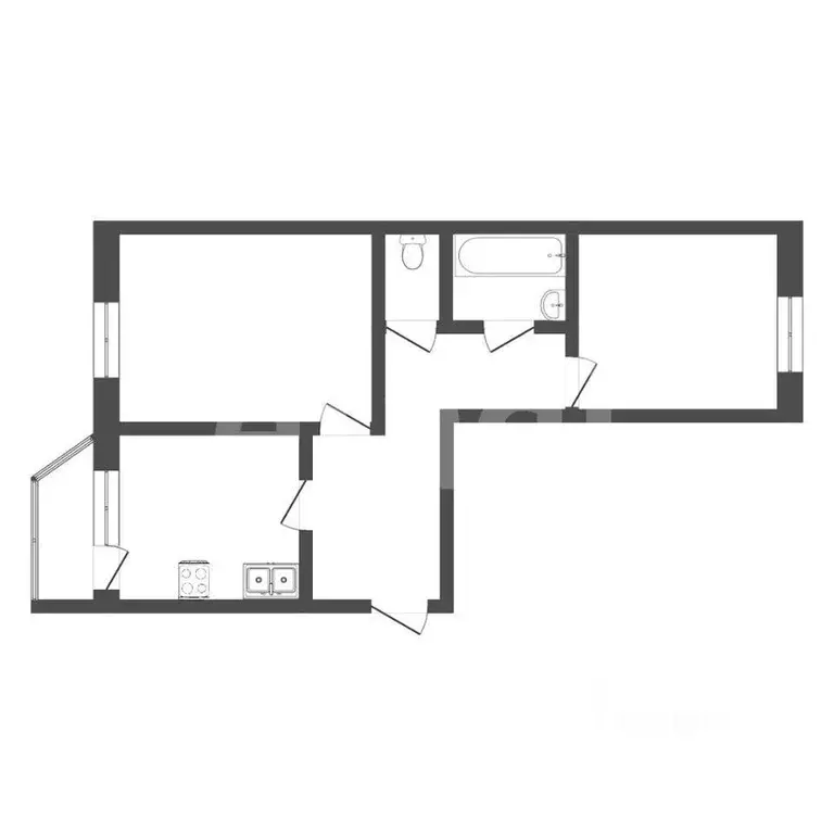 2-к кв. Ханты-Мансийский АО, Нефтеюганск 8-й мкр, 15 (54.0 м) - Фото 1