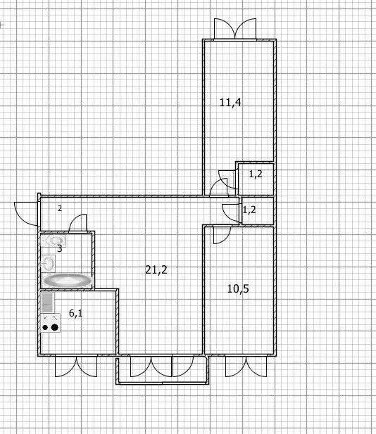 3-к кв. Башкортостан, Уфа ул. 50-летия Октября, 26 (57.0 м) - Фото 2