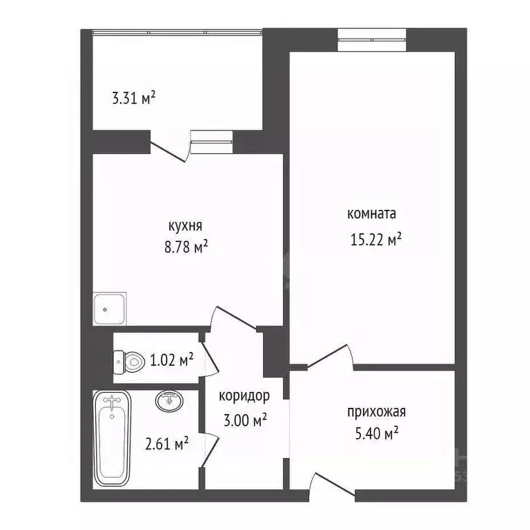 1-к кв. Красноярский край, Красноярск Нанжуль-Солнечный мкр, ул. ... - Фото 1