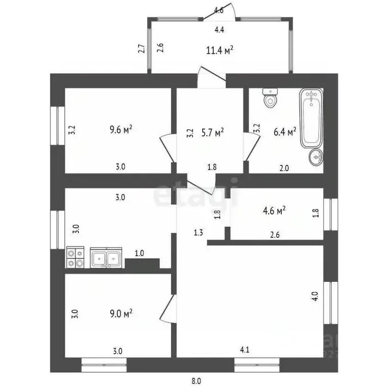 Дом в Тамбовская область, Тамбовский муниципальный округ, д. Орловка ... - Фото 1