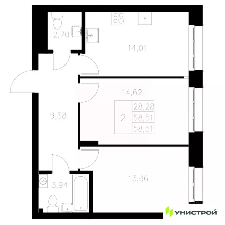 2-к кв. Татарстан, Казань Адмиралтейская Слобода мкр, Статум жилой ... - Фото 0