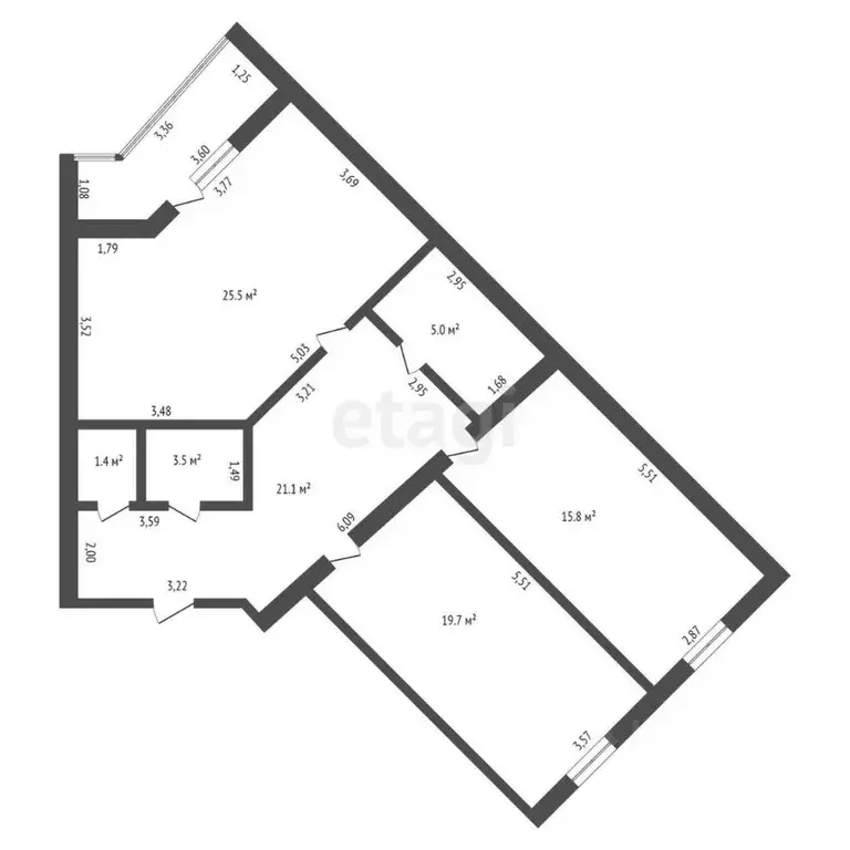 2-к кв. Амурская область, Благовещенск Игнатьевское ш., 12/3 (92.0 м) - Фото 1