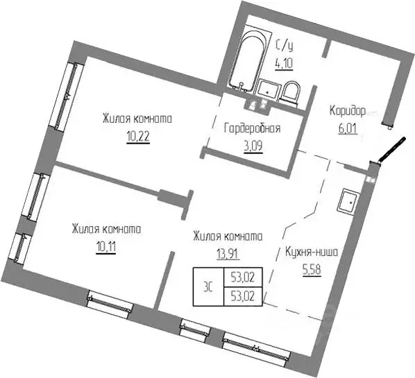 2-к кв. Новосибирская область, Новосибирский район, Краснообск рп ... - Фото 0