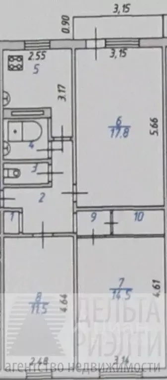 3-к кв. Ивановская область, Иваново ул. Демьяна Бедного, 77а (62.4 м) - Фото 1