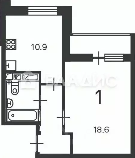 1-к кв. Москва Полярная ул., 3 (40.0 м) - Фото 2