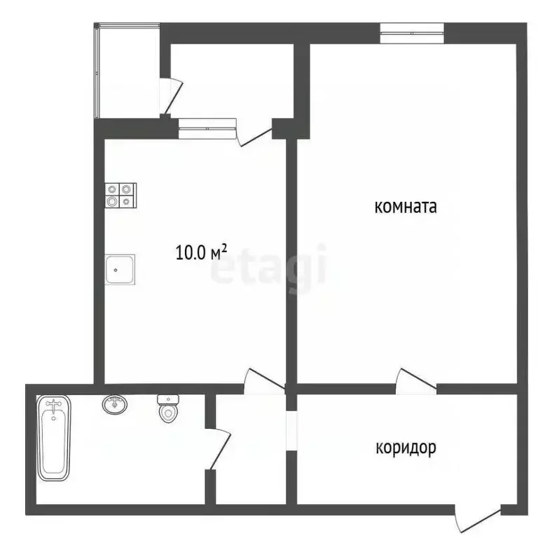 1-к кв. Ханты-Мансийский АО, Сургут ул. Мелик-Карамова, 4/1 (50.4 м) - Фото 2