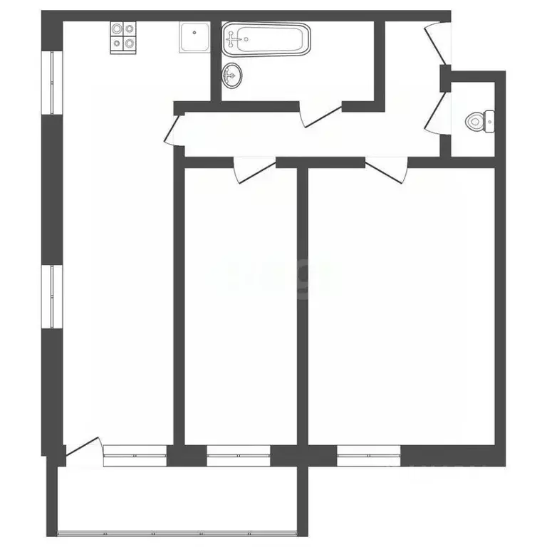 2-к кв. Тульская область, Тула Первомайская ул., 32А (74.5 м) - Фото 2