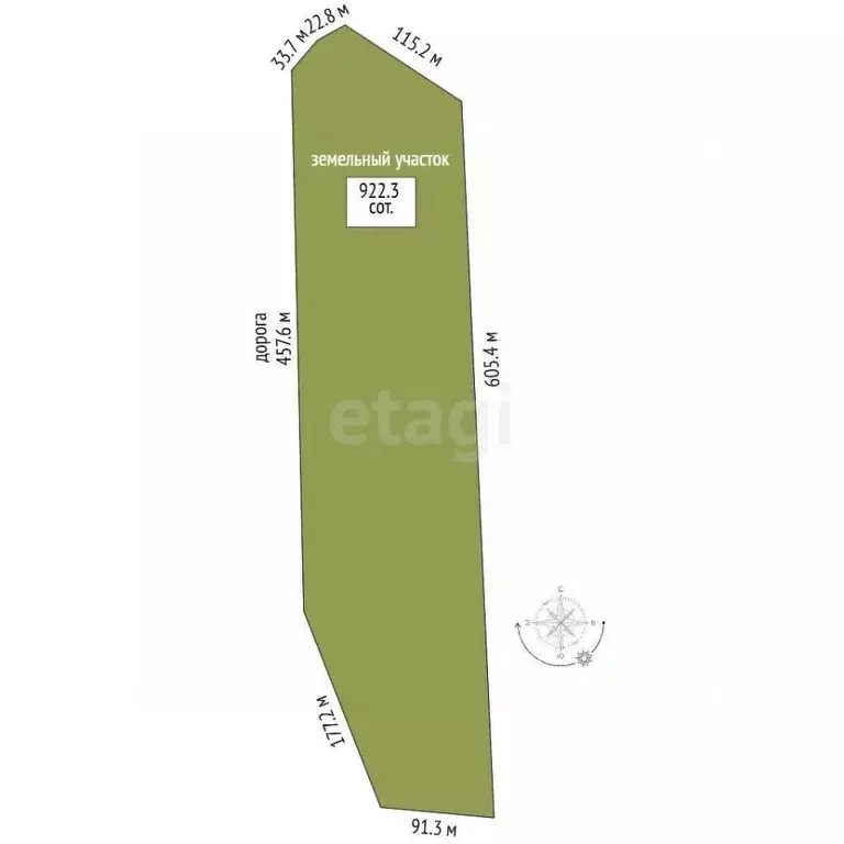 Участок в Крым, с. Ленинское ул. Садовая (922.34 сот.) - Фото 2