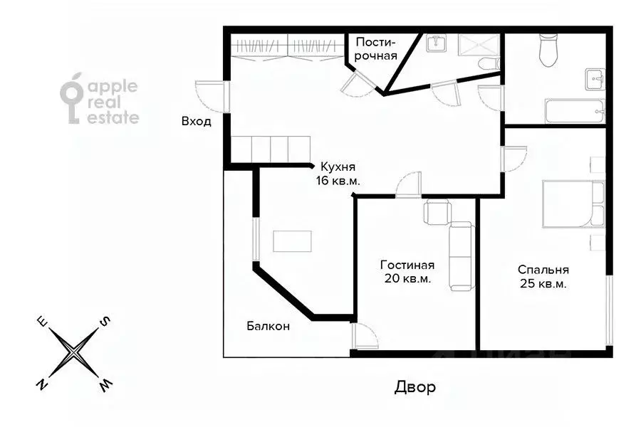 2-к кв. Москва ул. Шаболовка, 10к1 (100.0 м) - Фото 2