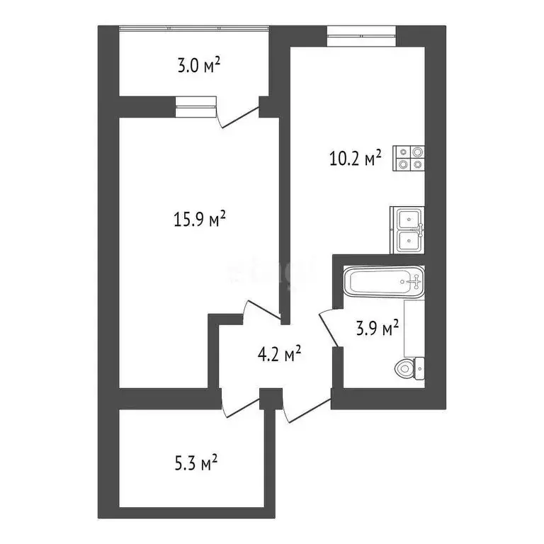 1-комнатная квартира: Ковров, Дубовая улица, 2 (39.5 м) - Фото 0