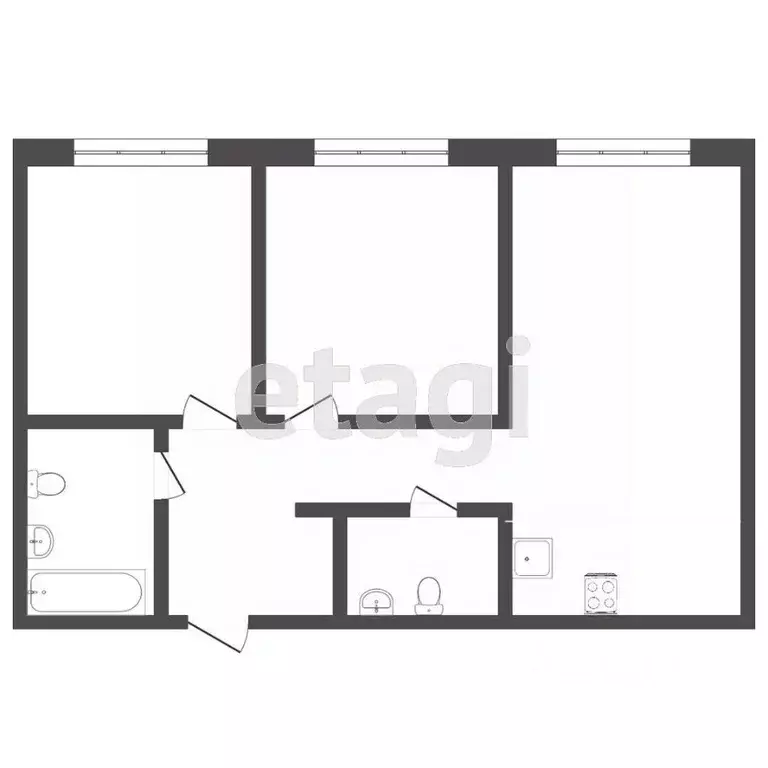 2-к кв. Тюменская область, Тюмень ул. Алматинская, 4 (55.0 м) - Фото 2