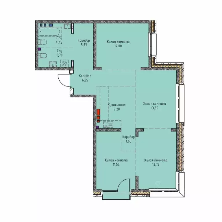4-к кв. Иркутская область, Иркутск Култукская ул., 16 (85.1 м) - Фото 0