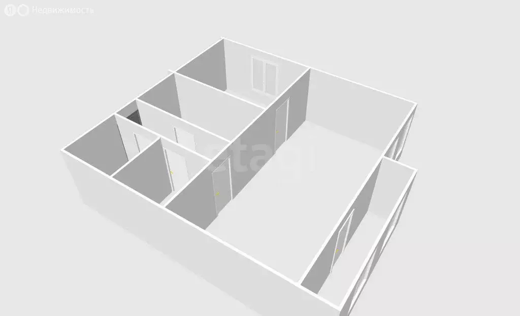 2-комнатная квартира: Южно-Сахалинск, улица А.О. Емельянова, 35 (56 м) - Фото 1