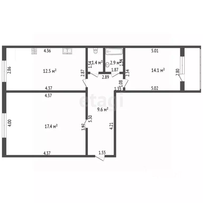2-к кв. Мордовия, Саранск Севастопольская ул., 50к2 (57.9 м) - Фото 2