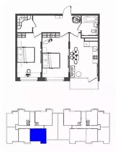 2-к кв. Курская область, Курск Усадебная ул., 2А (64.37 м) - Фото 1