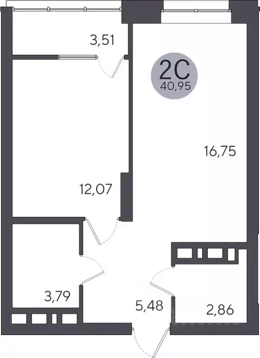 1-к кв. Новосибирская область, Новосибирск Лесоперевалка мкр, Ясный ... - Фото 1