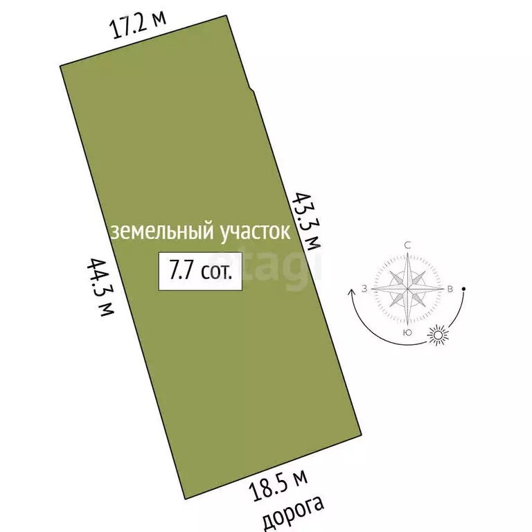 Участок в Бахчисарай, Гурзуфская улица (7.65 м) - Фото 1