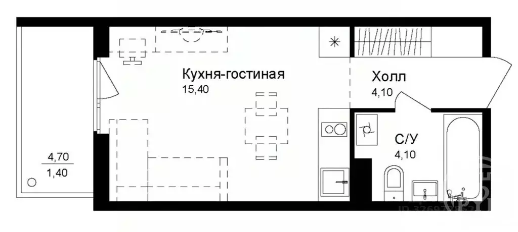Студия Ленинградская область, Всеволожский район, Дубровское городское ... - Фото 1