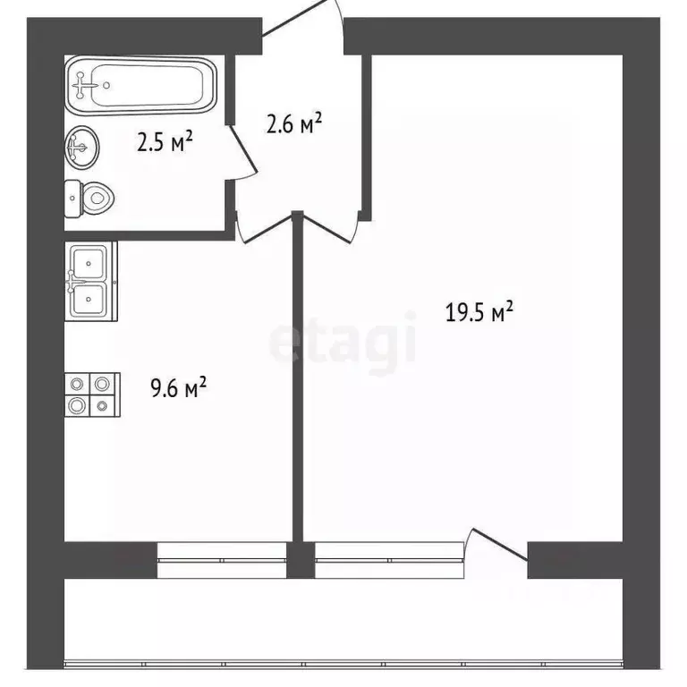 1-к кв. Московская область, Одинцовский городской округ, ... - Фото 0