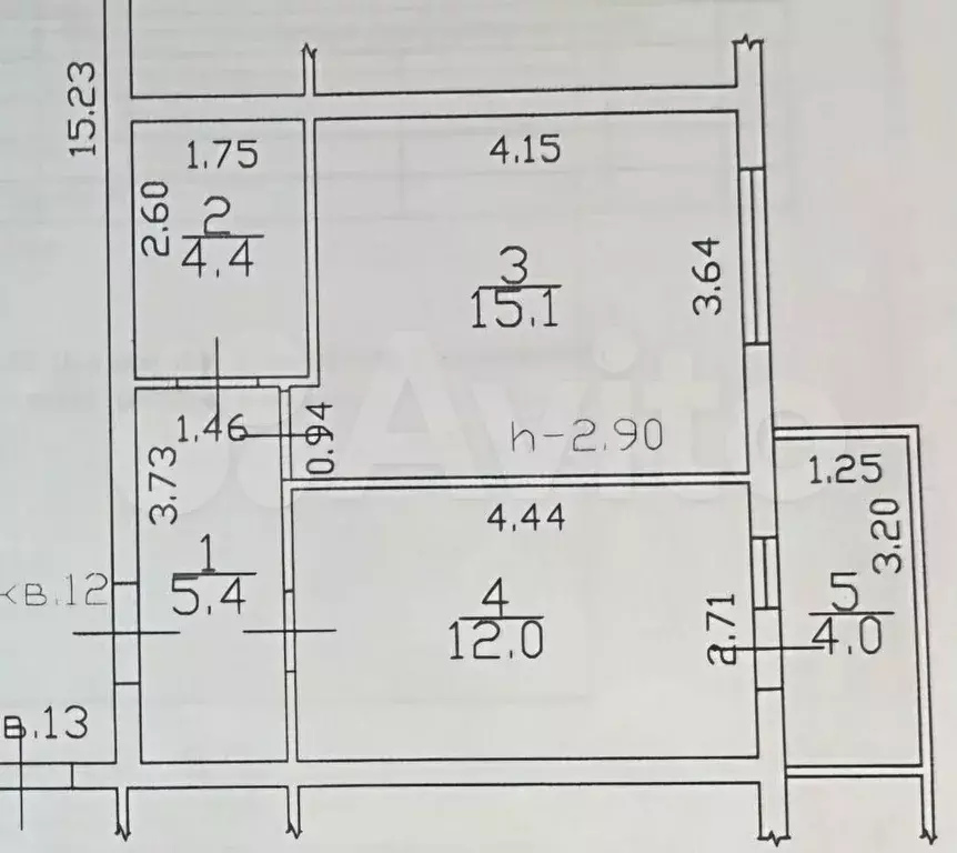 1-к. квартира, 36,9 м, 2/3 эт. - Фото 0