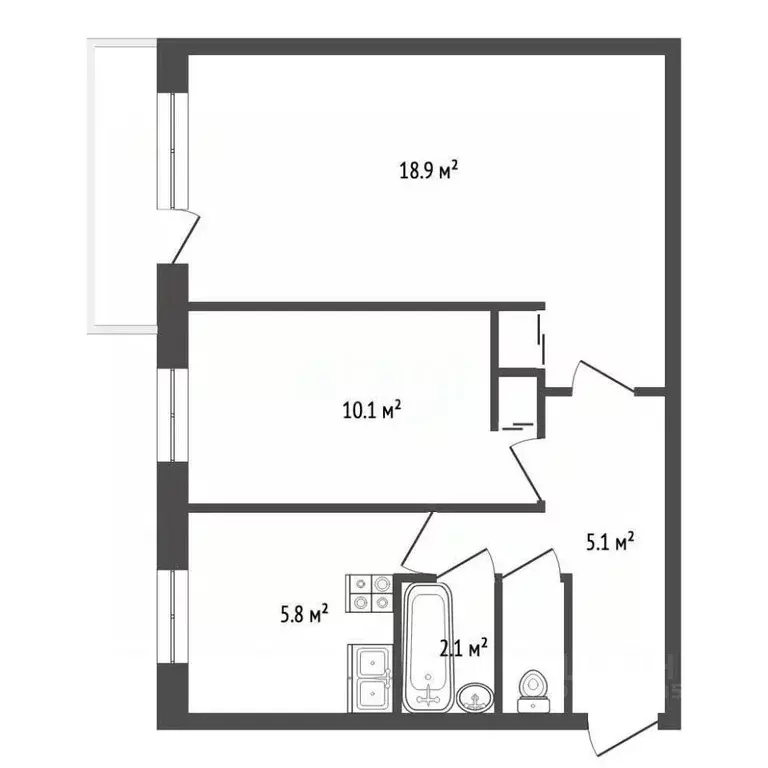 2-к кв. Москва Ереванская ул., 25 (44.0 м) - Фото 1