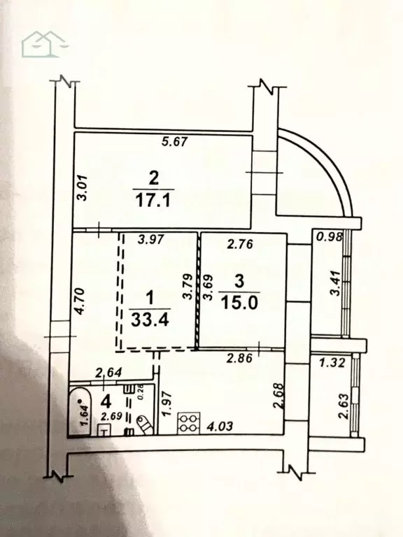 3-к кв. Воронежская область, Воронеж бул. Победы, 41А (78.0 м) - Фото 2