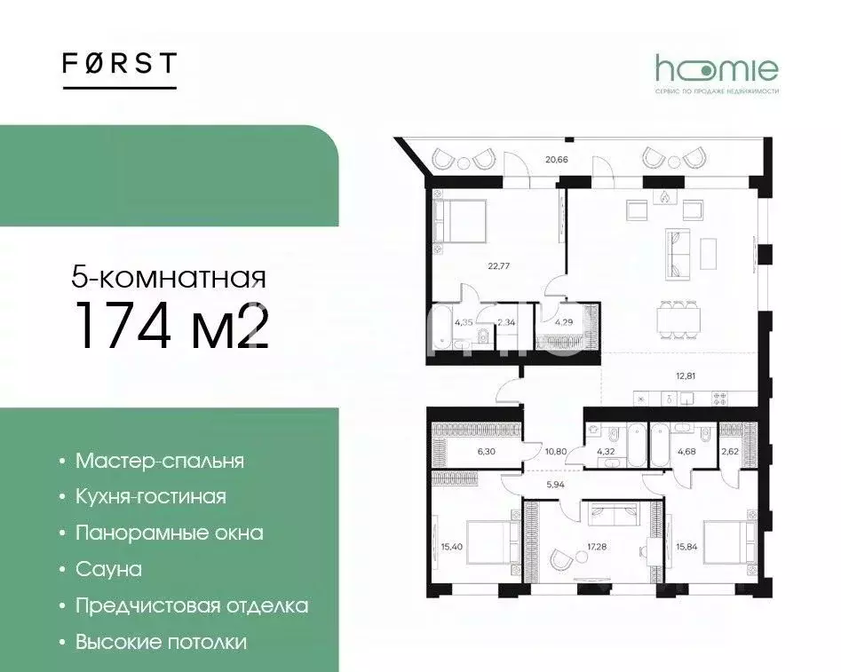 5-к кв. Москва Автозаводская ул., 26/1 (174.0 м) - Фото 1